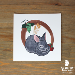 Sleeping Chinchilla bunny loaf art print