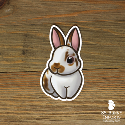 Broken orange rabbit sticker