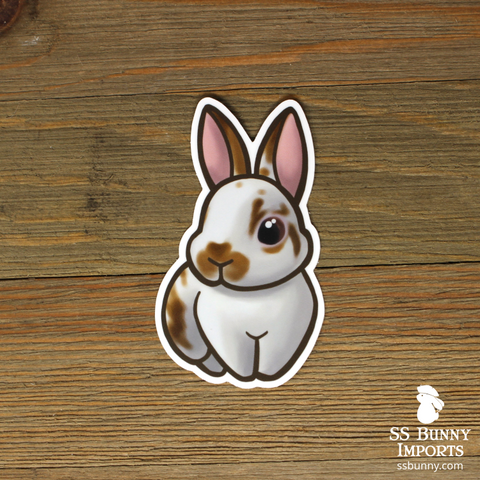 Broken orange rabbit sticker