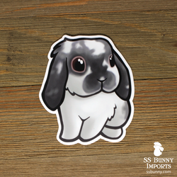 Broken smoke pearl lop rabbit sticker