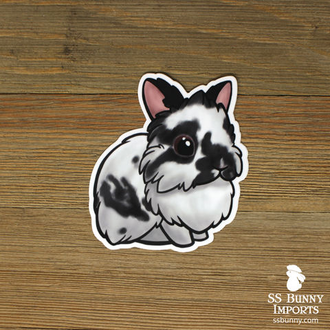 Broken black lionhead sticker