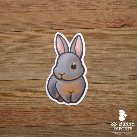 Lilac tan rabbit sticker