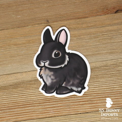 Black otter dwarf bunny sticker - Darth