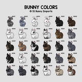 Single bunny print - existing rabbit design, custom name