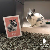 Single bunny print - existing rabbit design, custom name