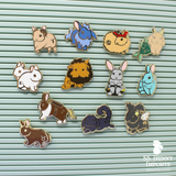 Capricorn bunny horoscope hard enamel pin
