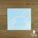 Peeking half lop rabbit decal