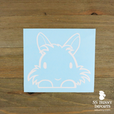 Peeking lionhead decal