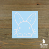 Peeking rabbit decal