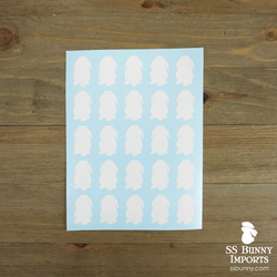25x 1" Mini Lop silhouette decals