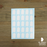 25x 1" Mini Lop silhouette decals