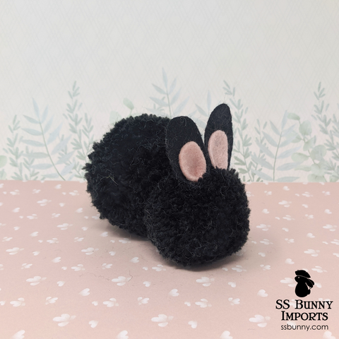 Black pom pom bunny