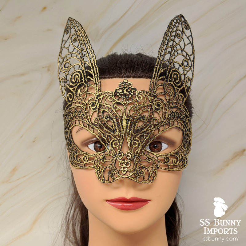 Lace bunny masquerade mask - red – SS Bunny Imports
