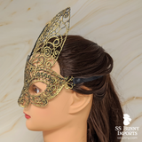 Lace bunny masquerade mask - rainbow