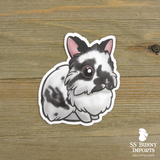 Custom 5x lionhead rabbit vinyl stickers