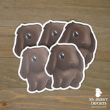 Custom 5x lop rabbit vinyl stickers