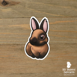 Custom 5x radar-eared rabbit vinyl stickers