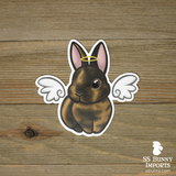 Custom 5x radar-eared rabbit vinyl stickers