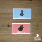 Custom bunny tags - set of 2, existing rabbit designs