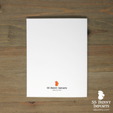 Winter Wishes card - orange lionhead w/ earmuffs