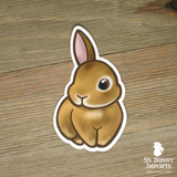 Custom 5x radar-eared rabbit vinyl stickers