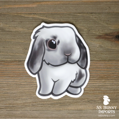 Charlie blue and black lop rabbit sticker