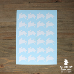 24x 1" binky bunny silhouette decals