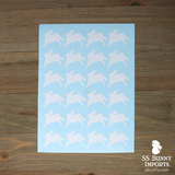 24x 1" binky bunny silhouette decals