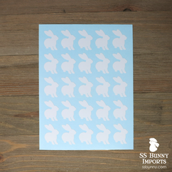 25x 1" Flemish Giant silhouette decals