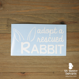 Adopt a rescued rabbit decal