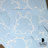 Peeking dwarf bunny decal