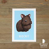 Single lionhead rabbit print - customized color