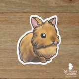 Custom 5x lionhead rabbit vinyl stickers
