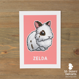 Single lionhead rabbit print - customized color