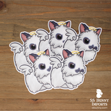 Custom 5x lionhead rabbit vinyl stickers
