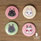 Dwarf bunny emote pinback buttons