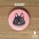 Dwarf bunny emote pinback buttons