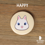 Dwarf bunny emote pinback buttons