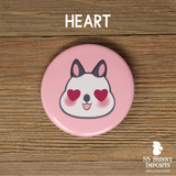 Dwarf bunny emote pinback buttons