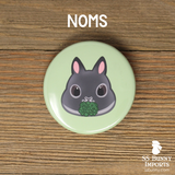Dwarf bunny emote pinback buttons