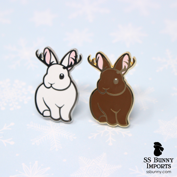 Jackalope hard enamel pin