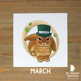2021 monthly bunny calendar art prints