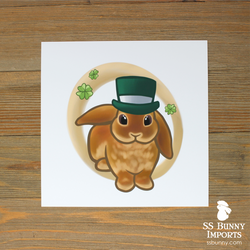 Leprechaun orange half lop art print