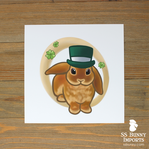 Leprechaun orange half lop art print