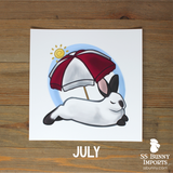 2021 monthly bunny calendar art prints