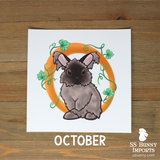 2021 monthly bunny calendar art prints