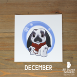 2021 monthly bunny calendar art prints