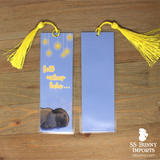 Black tort lop bunny bookmark - fell asleep here...