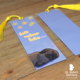 Black tort lop bunny bookmark - fell asleep here...