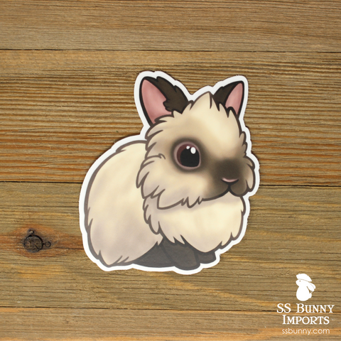 Sable point lionhead sticker